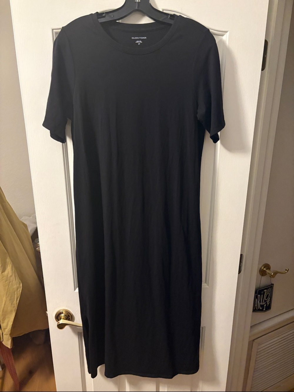 Eileen Fisher Black T-Shirt Maxi Dress size S/P